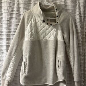 Abercrombie & Fitch Cream Quilted Jacket